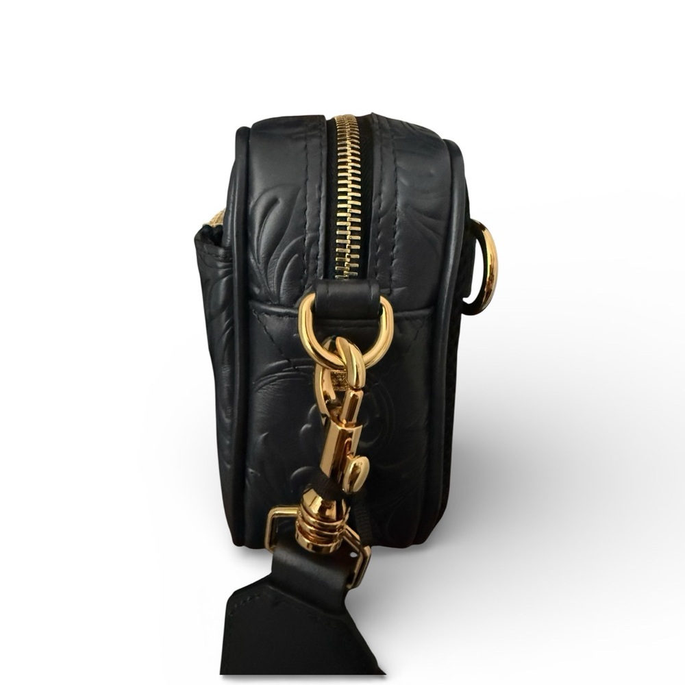 NWT! Versace Black Embossed 3 Way Bag w/ RFID - Picture 6 of 9